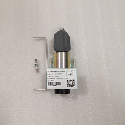 Excavator Parts 3864274 24V Fuel Shutdown Solenoid Stop 3864274 For 6D31 HD700-7 HD820 SK200-3