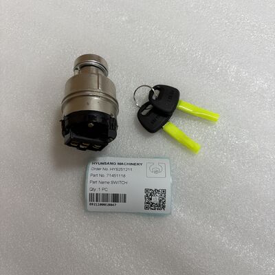 Excavator Parts Ignition Switch 71451118 For 1850K 1850KLGP 1850K LT 1650K